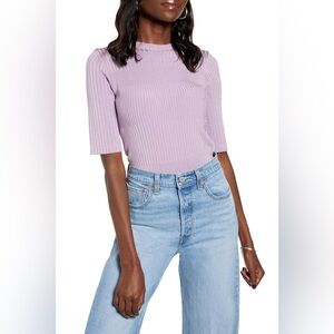 Leith Variegated Rib Sweater in Pink Bouquet (Lilac)